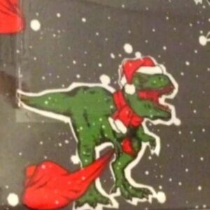 Dinosaur T Rex Christmas Twin Sheet Set Merry Vibes